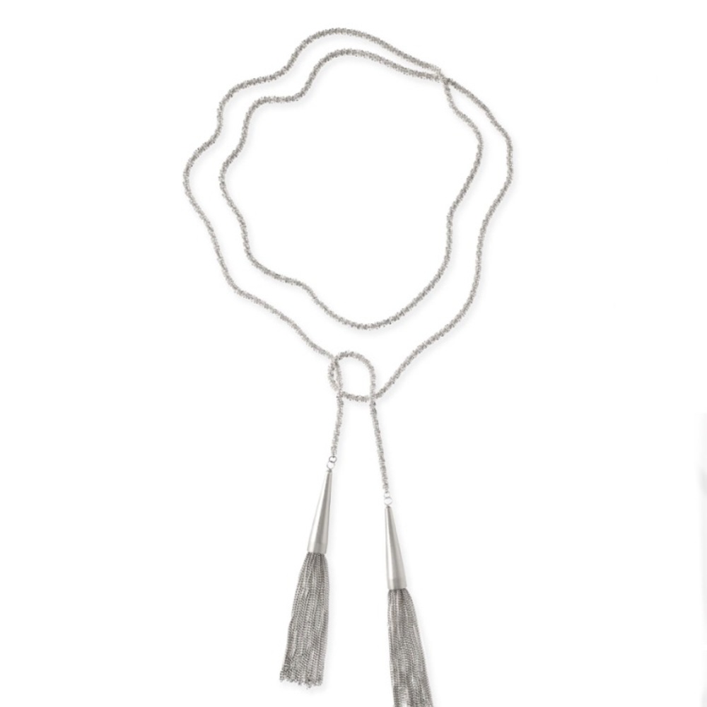NWT Kendra Scott Luxury Phara Necklace in Rhodium